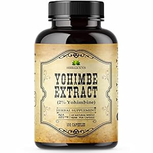 HERBALICIOUS Yohimbe Supplements for Men – 250mg Natural Yohimbe Bark Extract Per Serving – Men’s Health Dietary…