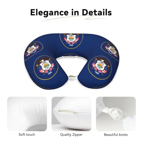 Almohada de espuma viscoelástica para viaje Negro U miniatura 4