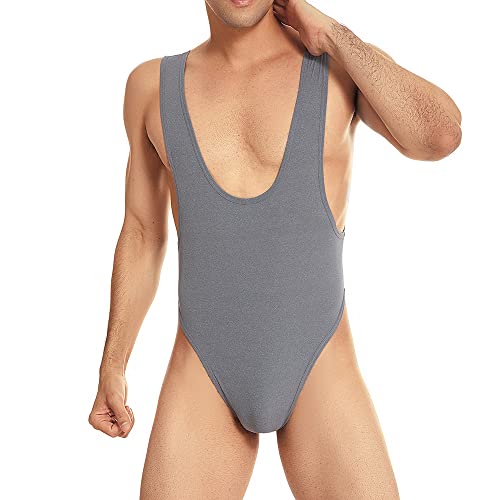 Men Bodysuit Leotard Wrestling Singlet Underwear Slip Active Jockstrap Jumpsuit Bodywear2