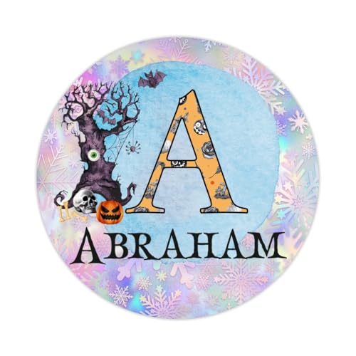 Swavecat 2GDS6PW86FBE 100Pcs Letter Sticker Monogram Letter A Envelope Seal Stickers Halloween Art Letters Custom Vinyl Round Sticker Decal thumb #1