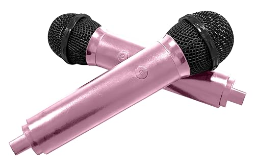 Karaoke Machine with Two Wireless Mics: Portable Bluetooth PA Speaker System Supports TF Card, FM Radio, 6-Hour Battery Life, Bass, Volume Control, Engaging Sing-Alongs, for Children and Adults (Pink) - Thumbnail 3
