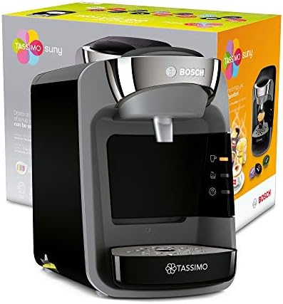 Bosch Tassimo Suny TAS3202 Capsule Machine, Stainless Steel, 1300 W, Midnight Black/Anthracite