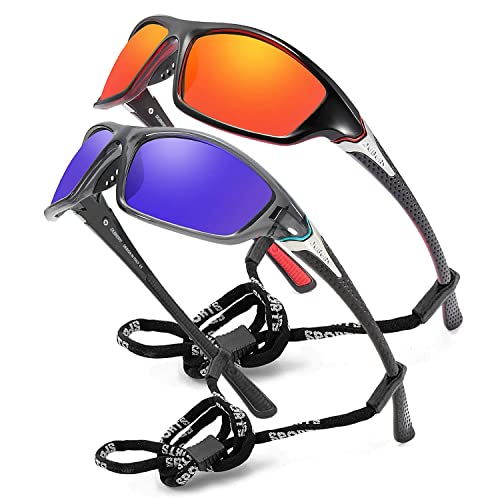 Image of Sports Polarized Sunglasses for Men Women Driving Fishing Baseball Cycling 100% UV Protection Wrap Around Sun Glasses