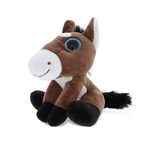 DolliBu Sparkling Big Eye Horse Wild Stuffed Animal Soft Plush Collection