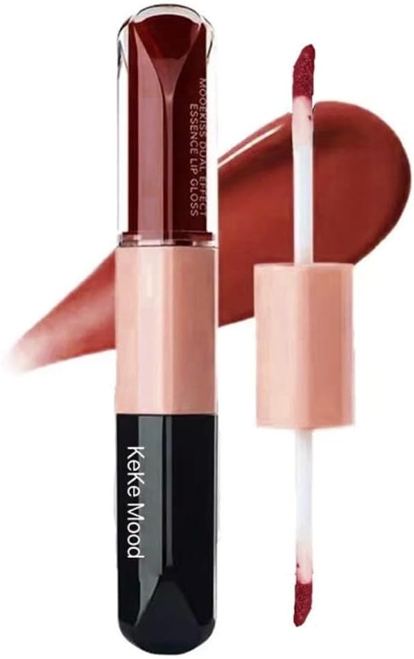 KISSIO 2-in-1 Essence Lip Gloss Mat with Double Effects of Moisturizing, 92% Essence Ingredients, 8 Hour Coloring