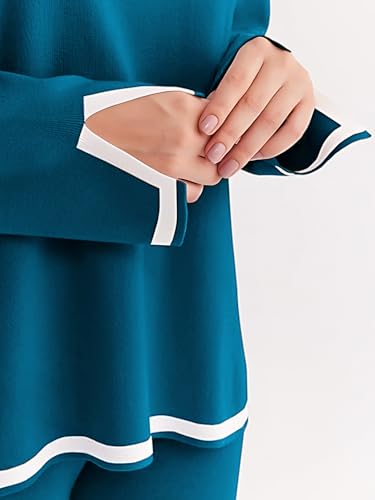 Image of Women's Winter Woolen Sweater with Pajama | Warm Winter Wear Cord Set | Woolen Tracksuit Loungewear Set