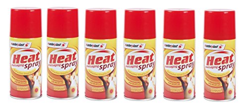 MASTER PLAST 6 X 150ml Heat Massaging Spray Deep Muscular Fast Relief Sports Sprains Injury Pains