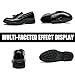Men's Fashion Tassel Platform Loafers Comfortable Wide Round Toe Slip on Lug Sole Low Block Heel Business Dress Shoes Non-Slip Work Office Casual Shoes (Black,10)