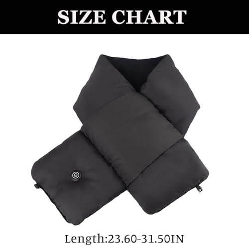 Portable Neck Heating Pad Cordless Rechargeable Heated Scarf Winter Warm Heated Neck Wrap with 3 Heating Levels3
