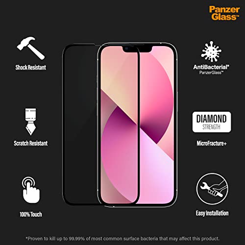 PanzerGlass™ Screen Protector for iPhone 13 mini Case Friendly, Black - Image 4
