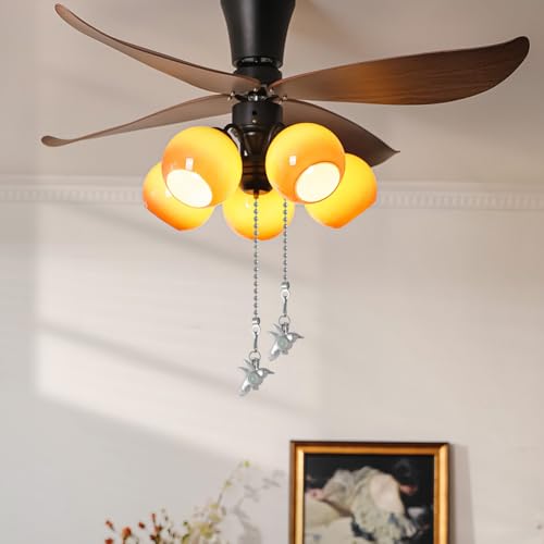 Image of 2Pack Hummingbird Ceiling Fan Pull Chain Glow in The Dark | 12inch Fan String Pulls Charm Extension Decorative,3mm Diameter Beaded Fluorescent Light Chains Ornaments with Connector
