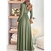 ANRABESS Women's Long Sleeve Sexy Deep V Neck High Waist Slit Cocktail Party Evening Maxi Semi Formal Wedding Guest Prom Dresses 2023 Elegant Graduation Dress 586-junlv-L