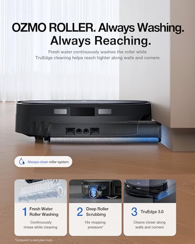 Image of ECOVACS DEEBOT X12 OMNICYCLONE Robot Vacuum and Mop, FocusJet Pre-Spray, Bagless Station, OZMO Roller Instant Self Washing, Blast 22000Pa Suction, ZeroTangle, PowerBoost Charging for Large House