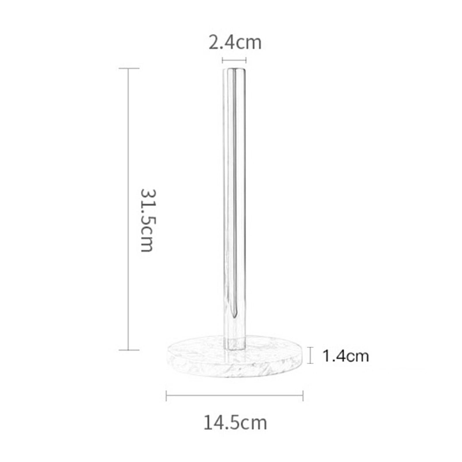 LIU- Porte Essuie Tout Porte-Rouleaux D'essuie-Tout sur Pied pour Cuisine avec Base en Marbre Naturel pour Rouleaux Standard Ou Géants, Acier Inoxydable Doré (Color : Gray)