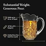 Godinger Water Carafe, Iced Tea Pitcher, Cocktail Carafe, Beer Pitcher, Beverage Serverware, 46oz, Shannon Collection
