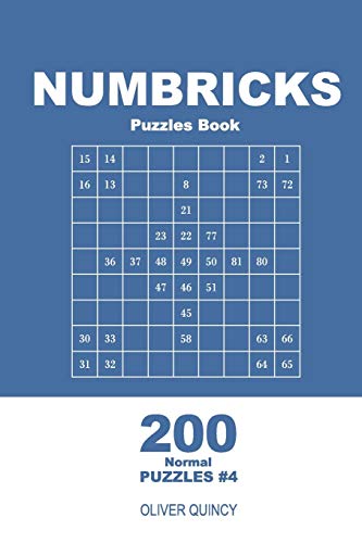 Numbricks Puzzles Book - 200 Normal Puzzles 9x9 (Volume 4) (Numbricks - Normal)