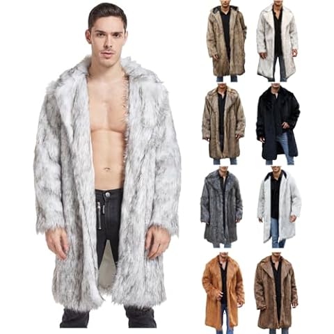 Rkwins Men's Faux Fur Coat Cover