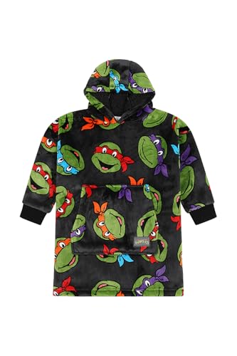 Teenage Mutant Ninja Turtles Boys Fully Lined Luxury Fleece Hoodie, Oversized Fleece Blanket Hoody For Kids (6-10 Years)