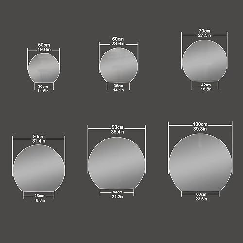 Miroir de salle de bain LED anti-ombre à intensité variable avec double bouton tactile