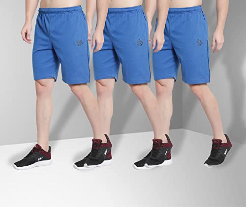 Image of DIA A DIA Men's Cotton Shorts with Zipper Pockets - Elastic Waist with Drawstring, Comfortable Casual & Gym Shorts for Men, Sizes M to 5XL (28-46 Inch Waist), Plus Sizes