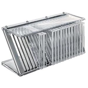 Hama Cd-rek voor 20 discs/cd-hoesjes (cd-opslag voor kantoor of kinderen, hoogwaardige cd-standaard) zilver