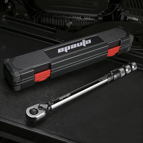 Image of EPAuto 1 /2-Inch Spring-Loaded Ring Locking Torque Wrench, 10~150 ft-lb
