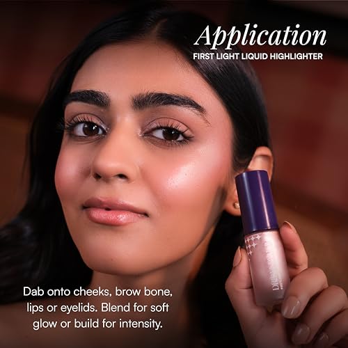 Image of Dream Beauty First Light Liquid Highlighter - Golden Dawn | Radiant Glow with Dewy, Lightweight Finish | Easy Blend | Long-Stay Illuminator | No Glitter, Just Glow | 10ml | (Golden Dawn)