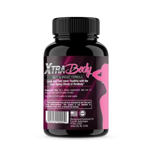 Xtrabody Butt Enhancement And Breast Enlargement Supplement - Estrogen Enhancer - Increases Natural Curves, Reduces Menstrual Symptoms And Provides An Extra Boost Of Energy (1 Bottle - 30 Capsules) #TOP1