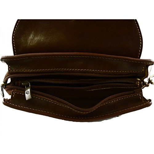 Sac à main pour homme cuir véritable fait en Italie marron foncé pour ranger vos documents - 4
