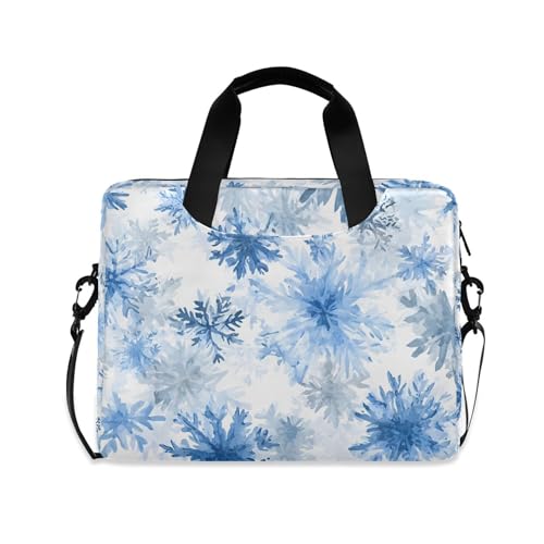 Funda maletín portátil invierno ALAZA azul copos de nieve 13-15.6" miniatura 1