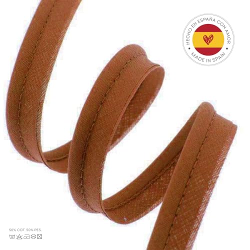 TEXTEX = Piping for Sewing Decoration, and Crafts. Composition 50% Cotton and 50% Polyester. Total Width of 15mm, Cord of 5mm - Image 2
