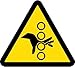 NMC ISO245AP, Vinyl Pinch Point Hazard Label (50 Packs of 10 pcs)