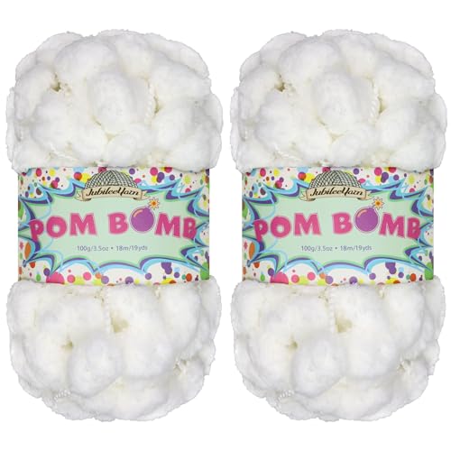 JubileeYarn Pom Bomb Yarn - 100g/Skein Super Bulky