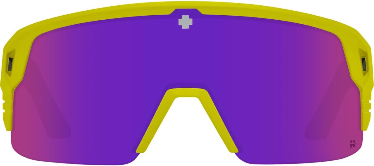 SPY Optic Monolith 5050, Cylindrical Shield Semi-rimless Sunglasses, Color and Contrast Enhancing Lenses