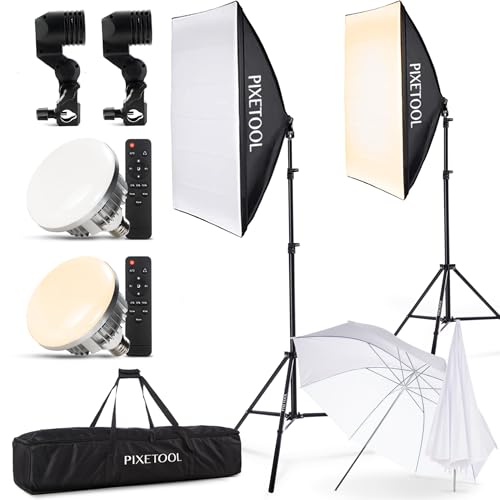 PIXETOOL 2 Softboxen Licht Studio Set