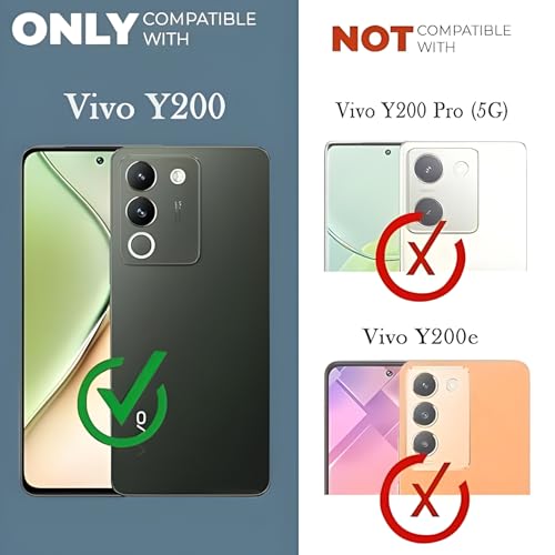 Image of Lifetime Anti-Yellow Clear Back Cover Case for Vivo Y200 (Sleek Crystal Hard Back | Shockproof Protection with Camera Protection)