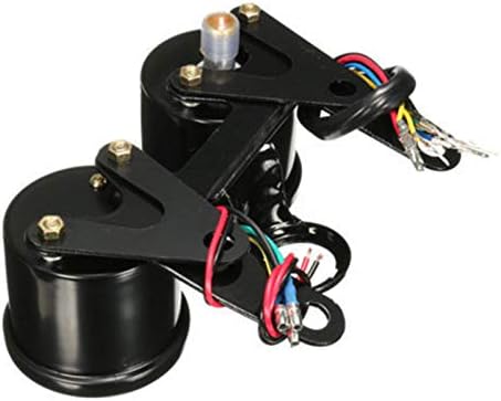 Motorcycle Black LED Tachometer Km/H Speedometer Odometer Gauge W/Bracket Cafe Racer Old School Bobber Touring
