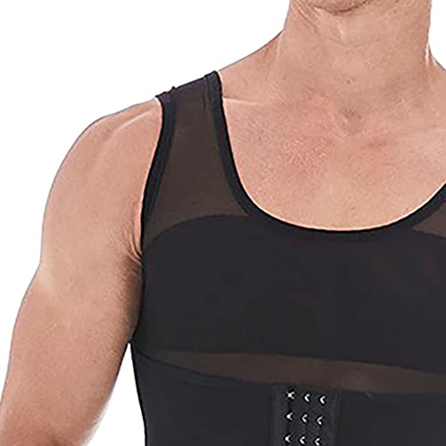 Camisa de Compressão Apertada, Colete Masculino de Nylon Altamente Elástico para Reduzir a Gordura (