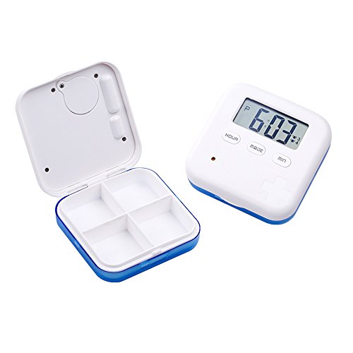 Pill Organizer,Portable Medicine Box Daily Medicine Organizer Box with Alarm
