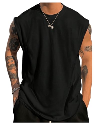 Men's Tank Tops Summer Crew Neck Sleeveless Shirts Workout Gym Muscle Tank Tops Undershirs