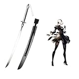 Yongli Sword NieR Series Game Anime Automata Yorha No.2 Type B 2B Virtuous Treaty Katana Cosplay Replica Carbon Steel Blade Sword (2B Virtuous Contract Katana)