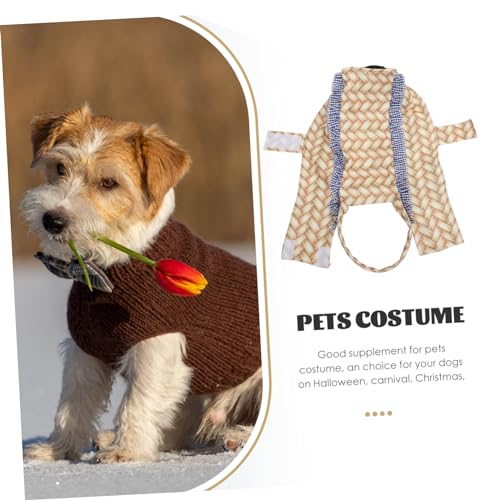 Disfraz para perros con forma de cesta color amarillo L miniatura 4