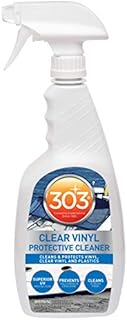 303 Marine Clear Vinyl Protective Cleaner - Cleans and Protects Vinyl, Clear Vinyl, and Plastics, Provides Superior UV Protection, Prevents Yellowing and Cracking, 32oz (30215) Packaging May Vary