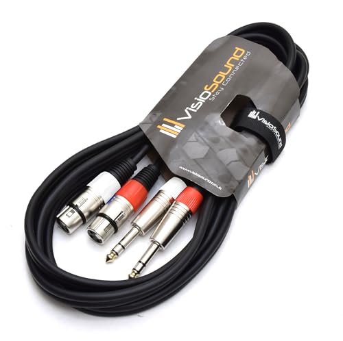Cable XLR hembra a TRS 6.35mm balanceado de 1.5m que soluciona zumbidos y ruidos en la señal