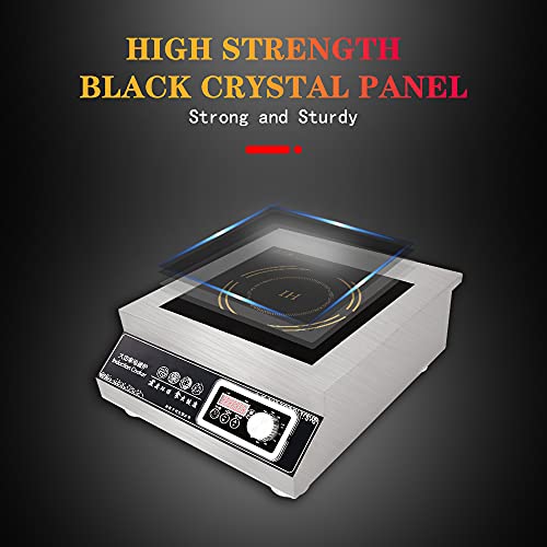Lkzaiy 5000W Commercial Induction Cooktop 220V Electric Induction Cooker Stainless Steel Stove Countertop Burner Hot Plate With Digital Display Panel (Rotary Switch) #TOP2