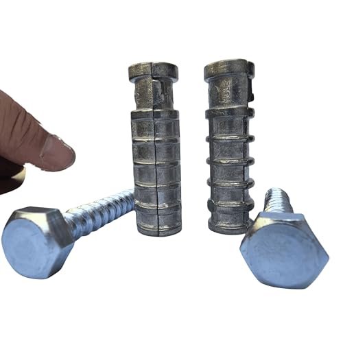 Ancrage de boucliers longs antirouille en zinc SANTIE avec boulons de fixation 3 pouces