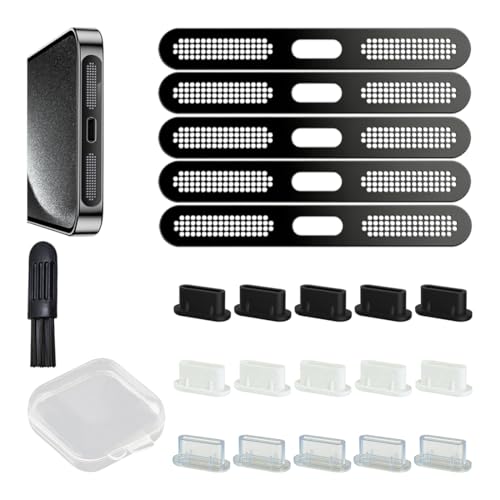 Ya en manzanajugosa.com: ZWWOGE Juego de 22 Fundas USB-C con Protector Contra Polvo y Cubiertas para Altavoces - Incluye Limpieza Móvil para Puerto de Carga - A Prueba de Polvo para iPhone 16/15 y Teléfonos Type-C