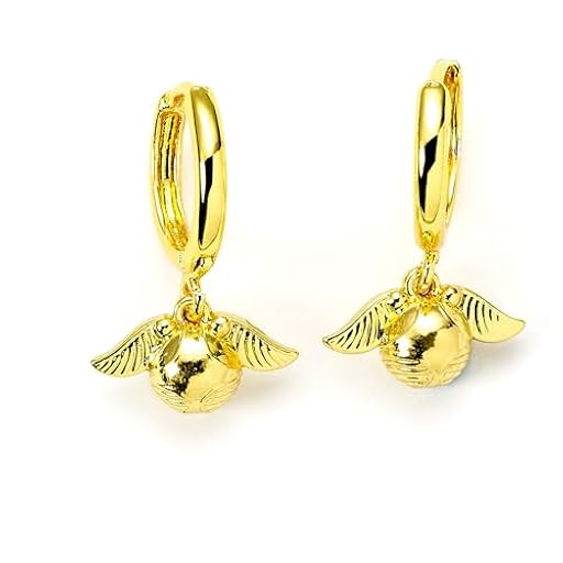Harry Potter Snitch Dorada Unisex Pendiente Dorado Aleación de Zinc | Ya disponible en tu tienda friki favorita! En mundofriki.es!