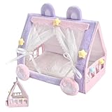 Cama para muñecas, colchón Peludo Suave de ensueño, Tienda en Miniatura...