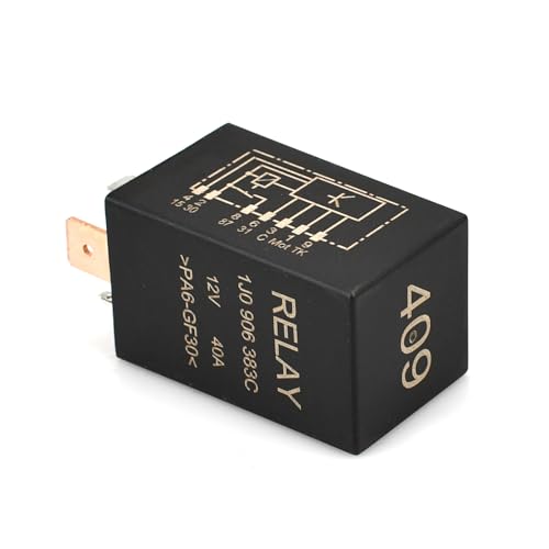 VehiclePro 1J0906383C 409 7-Pin Fuel Pump Relay,409 Fuel Pump Relay Compatible with Audi VW Volkswagen Jetta Golf Passat GTI MK4 Beetle Replace 1J0906383B 1J0906383